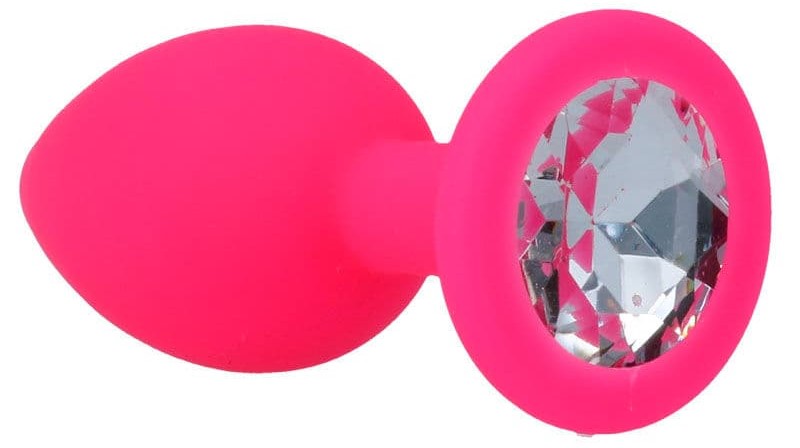 Hedvábně měkký anální kolík - zátka s diamantem